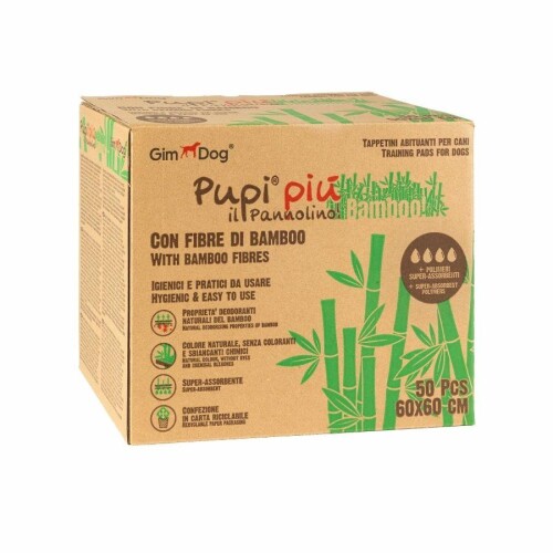 Gimdog Pupi Piu Bamboo Köpek Çiş Eğitim Pedi 60 x 60 cm 50'li - 1