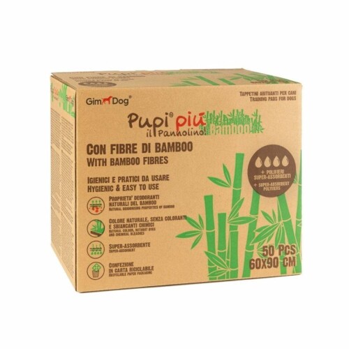 Gimdog Pupi Piu Bamboo Köpek Çiş Eğitim Pedi 60 x 90 cm 50'li - 1