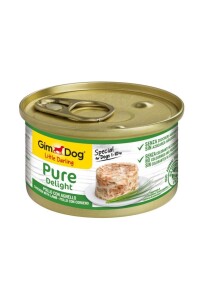 Gimdog Pure Delight Tavuklu ve Kuzulu Konserve Yetişkin Köpek Maması 85 gr - GimDog