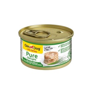 Gimdog Pure Delight Tavuklu ve Kuzulu Yetişkin Köpek Konservesi 150 gr - GimDog