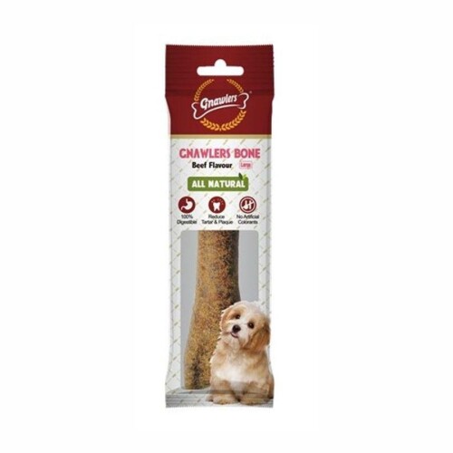 Gnawlers Biftekli Köpek Ödül Kemiği L 20 cm 265 gr - 1