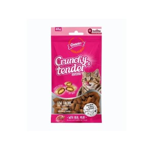 Gnawlers Crunchy Somonlu ve Sütlü Prebiotik Destekli Kedi Ödül Maması 65gr - Gnawlers