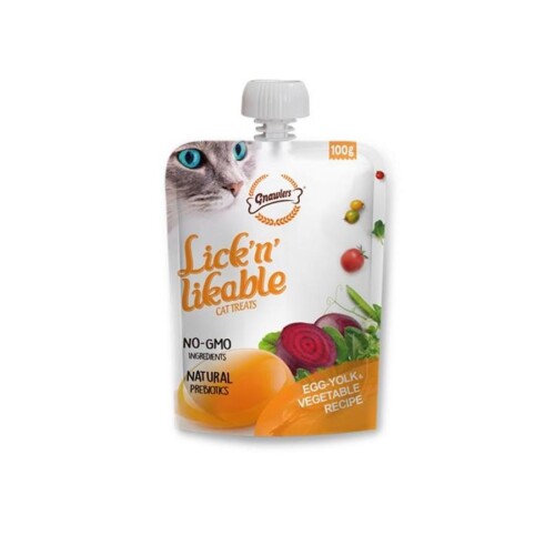 Gnawlers Yumurta Sarısı ve Sebzeli Krema Kedi Ödül Maması 100gr - 1