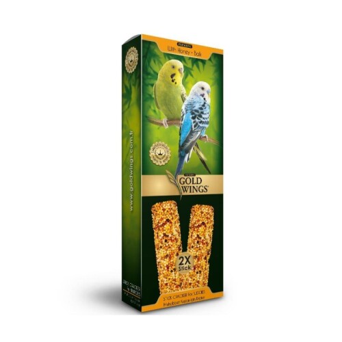 Gold Wings Premium Ballı Yetişkin Muhabbet Kuşu Krakeri 2'li - 1