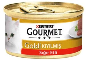 Gourmet Gold Kıyılmış Sığır Etli Yetişkin Kedi Konservesi 85 gr - Gourmet Gold