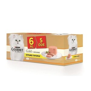 Gourmet Gold Kıyılmış Tavuklu Konserve Yetişkin Kedi Maması 85 gr (6 AL 5 ÖDE) - Gourmet Gold