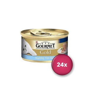 Gourmet Gold Kıyılmış Ton Balıklı Yetişkin Kedi Konservesi 24 X 85 gr - Gourmet Gold