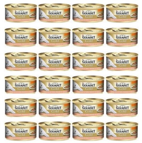 Gourmet Gold Parça Etli Soslu Alabalık ve Sebzeli Konserve Yetişkin Kedi Maması 85 gr 24 Adet - 1