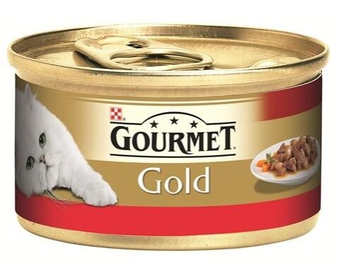 Gourmet Gold Parça Sığır Etli Soslu Yetişkin Kedi Konservesi 85 gr - 1