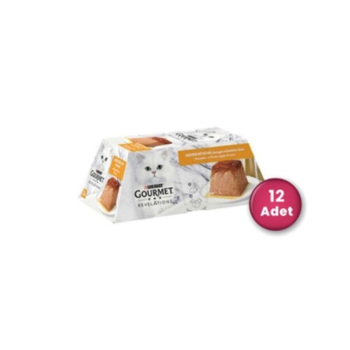 Gourmet Gold Revelations Tavuk Etli Ezme Yetişkin Kedi Konservesi 2 X 57 gr 12'li Paket - 1