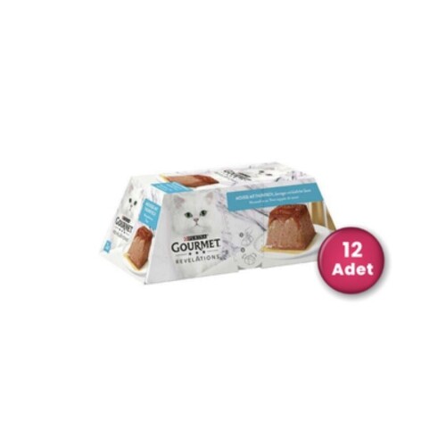 Gourmet Gold Revelations Ton Balıklı Ezme Yetişkin Kedi Konservesi 2 X 57 gr 12'li Paket - 1