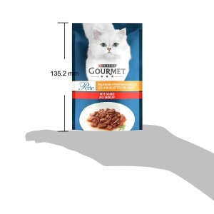 Gourmet Perle Pouch Parça Etli Izgara Sığır Etli Yetişkin Kedi Konservesi 26 Adet X 85 gr - 3
