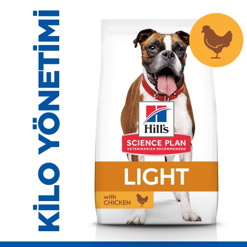 Hill's SCIENCE PLAN Light Yetişkin Orta Irk Tavuklu Köpek Maması 2,5 kg - 1