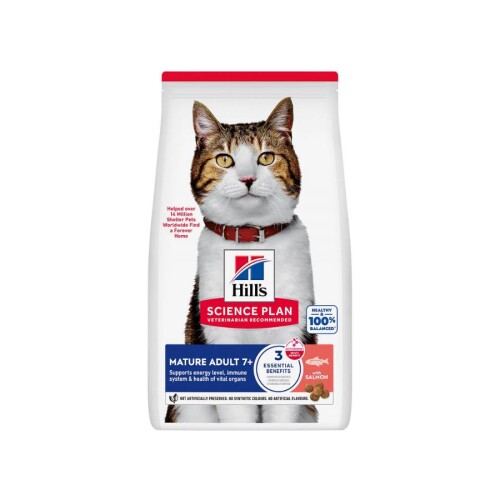 Hill's SCIENCE PLAN +7 Somonlu Yaşlı Kedi Maması 1,5 kg - 1