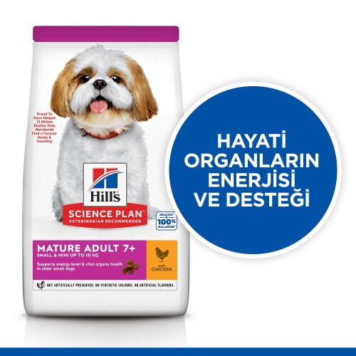 Hill's SCIENCE PLAN +7 Yaşlı Küçük ve Mini Irk Tavuklu Köpek Maması 1,5 kg - 6