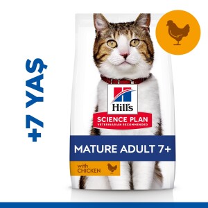 Hill's SCIENCE PLAN +7 Yaşlı Tavuklu Kedi Maması 3 kg - Hill's Science Plan