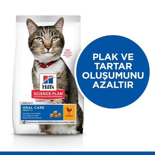 Hill's SCIENCE PLAN Ağız ve Diş Sağlığı İçin Tavuklu Yetişkin Kedi Maması 1,5 kg - 2
