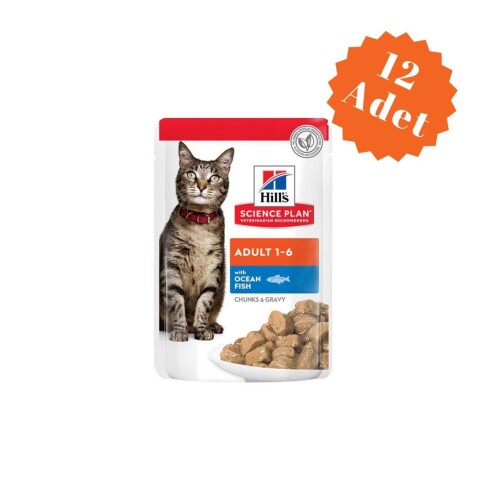 Hill's SCIENCE PLAN Gravy Okyanus Balıklı Yetişkin Kedi Konservesi 85 Gr x 12 Adet - 1