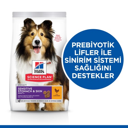 Hill's SCIENCE PLAN Hassas Deri & Mide Yetişkin Orta Irk Tavuklu Köpek Maması 2,5 kg - 2
