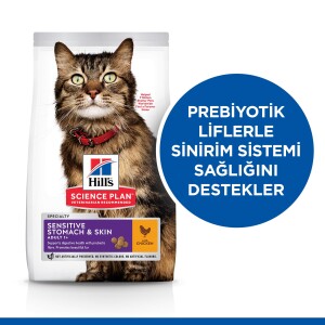 Hill's SCIENCE PLAN Hassas Mide & Deri Yetişkin Tavuklu Kedi Maması 1,5 kg - 2