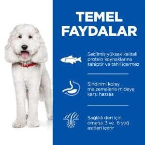 Hill's SCIENCE PLAN Hypoallergenic Somonlu Orta Irk Yetişkin Köpek Maması 2,5 kg - 3