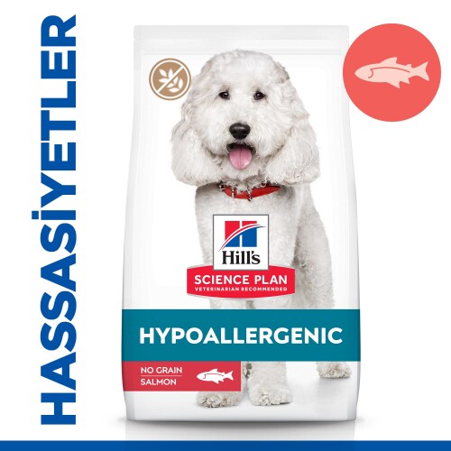Hill's SCIENCE PLAN Hypoallergenic Somonlu Orta Irk Yetişkin Köpek Maması 2,5 kg - 1