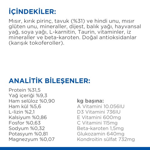 Hill's SCIENCE PLAN Kısırlaştırılmış +7 Yaşlı Tavuklu Kedi Maması 1,5 kg - 4