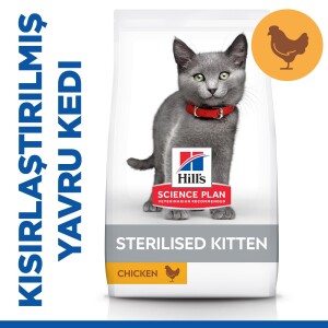 Hill's SCIENCE PLAN Kısırlaştırılmış Tavuklu Yavru Kedi Maması 3 kg - Hill's Science Plan