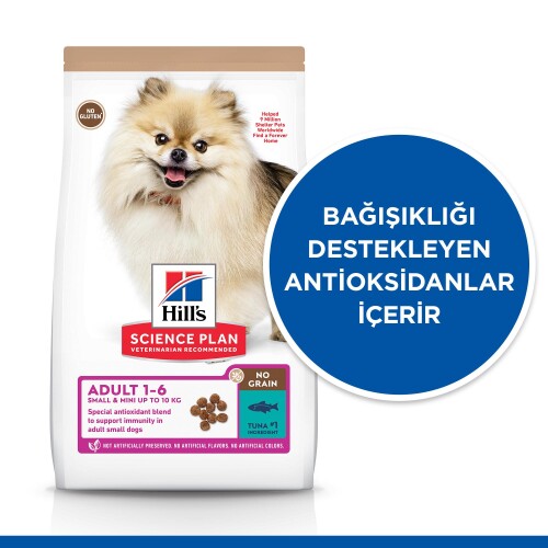 Hill's SCIENCE PLAN Tahılsız Ton Balıklı Mini Yetişkin Köpek Maması 1,5 kg - 5