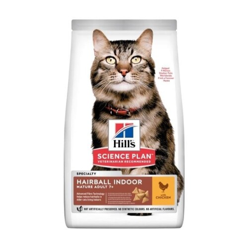Hill's SCIENCE PLAN Tüy Yumağı Önleyici +7 Olgun Yetişkin Tavuklu Kedi Maması 1,5 kg - 1