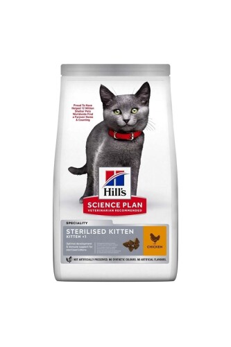 HILL'S SCIENCE PLAN Yavru Tavuklu Kısırlaştırılmış Kedi Maması 10 Kg - 1