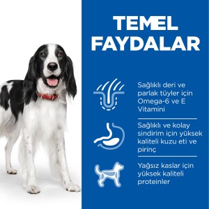 Hill's SCIENCE PLAN Yetişkin Orta Irk Kuzulu ve Pirinçli Köpek Maması 2,5 kg - 3