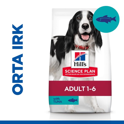 Hill's SCIENCE PLAN Yetişkin Orta Irk Ton Balıklı & Pirinçli Köpek Maması 10 kg + 2 kg - 1