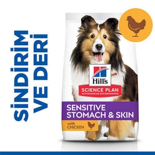 Hill's SCIENCE PLAN Sensitive Skin Tavuklu Orta Irk Yetişkin Köpek Maması 14 kg - 1