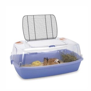 Imac Bingo Guinea Pig ve Tavşan Kafesi Mavi 70,5X45,5X29 Cm - Imac