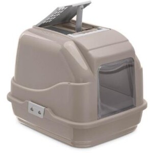 Imac Easy Cat Filtreli Kapılı Kedi Tuvalet Kabı Gri - Imac
