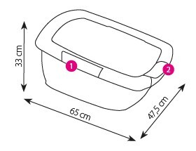 Imac Funny Açık Haki Kedi Tuvaleti 64 X 47,5 X 33 cm - 2