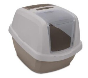 Imac Maddy Junior Üstü Açılabilen Kapalı Kedi Tuvaleti Kahverengi - Imac
