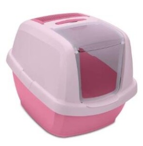 Imac Maddy Junior Üstü Açılabilen Kapalı Kedi Tuvaleti Pembe - Imac