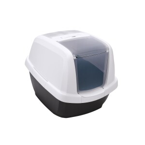 Imac Maddy Üstü Açılabilen Kapalı Kedi Tuvaleti Antrasit - Imac