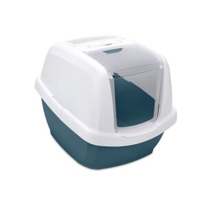 Imac Maddy Üstü Açılabilen Kapalı Kedi Tuvaleti Mavi - Imac