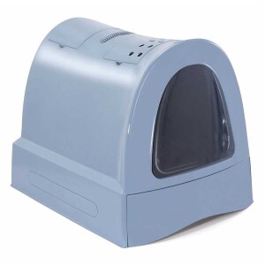 Imac Zuma Gri Çekmeceli Kapalı Kedi Tuvaleti 40 X 42,5 X 56 cm - Imac