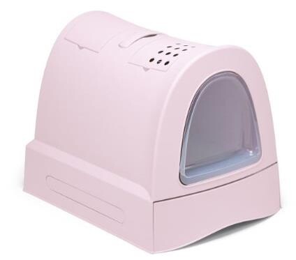 Imac Zuma Pembe Çekmeceli Kapalı Kedi Tuvaleti 40 X 42,5 X 56 cm - 1