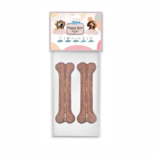 Jooys Barbekü Soslu Pres Köpek Ödül Kemiği 12 cm 2'li - 1