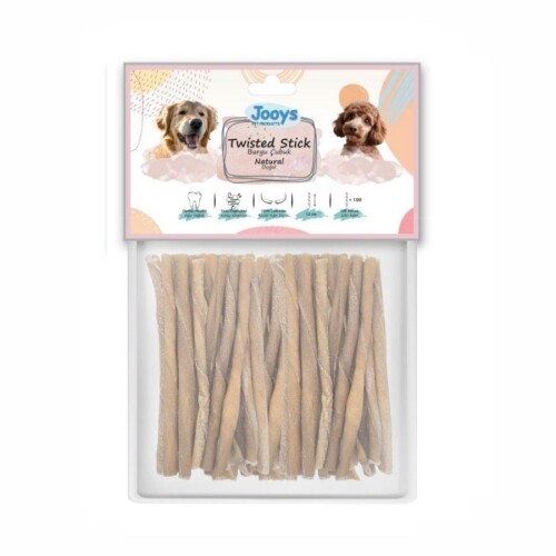 Jooys Naturel Burgu Çubuk Köpek Ödül Kemiği 100'lü - 1