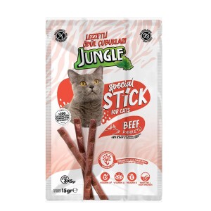Jungle Kedi Stick Dana Etli Kedi Ödül Maması 3 X 5 gr - Jungle