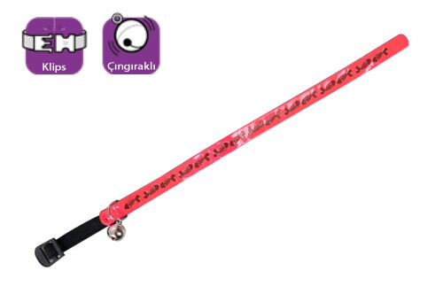 Karlie Çıngıraklı Balık Desenli Kedi Boyun Tasması 30 cm Pembe - 1