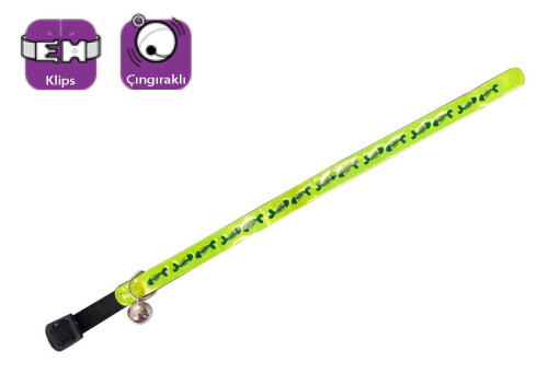 Karlie Çıngıraklı Balık Desenli Kedi Boyun Tasması 30 Cm Sarı - 1