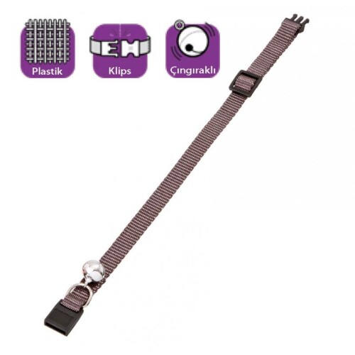 Karlie Çıngıraklı Gri Kedi Boyun Tasması - 1