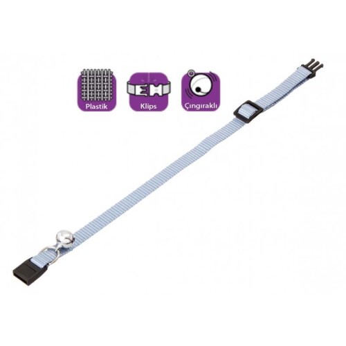 Karlie Çıngıraklı Mavi Kedi Boyun Tasması - 1